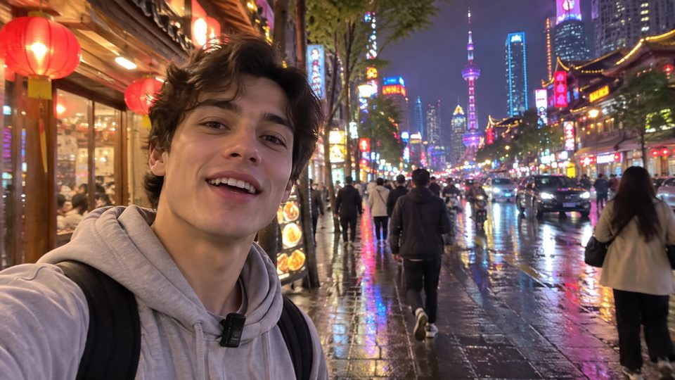 IRL livestream — walking a neon city street at night